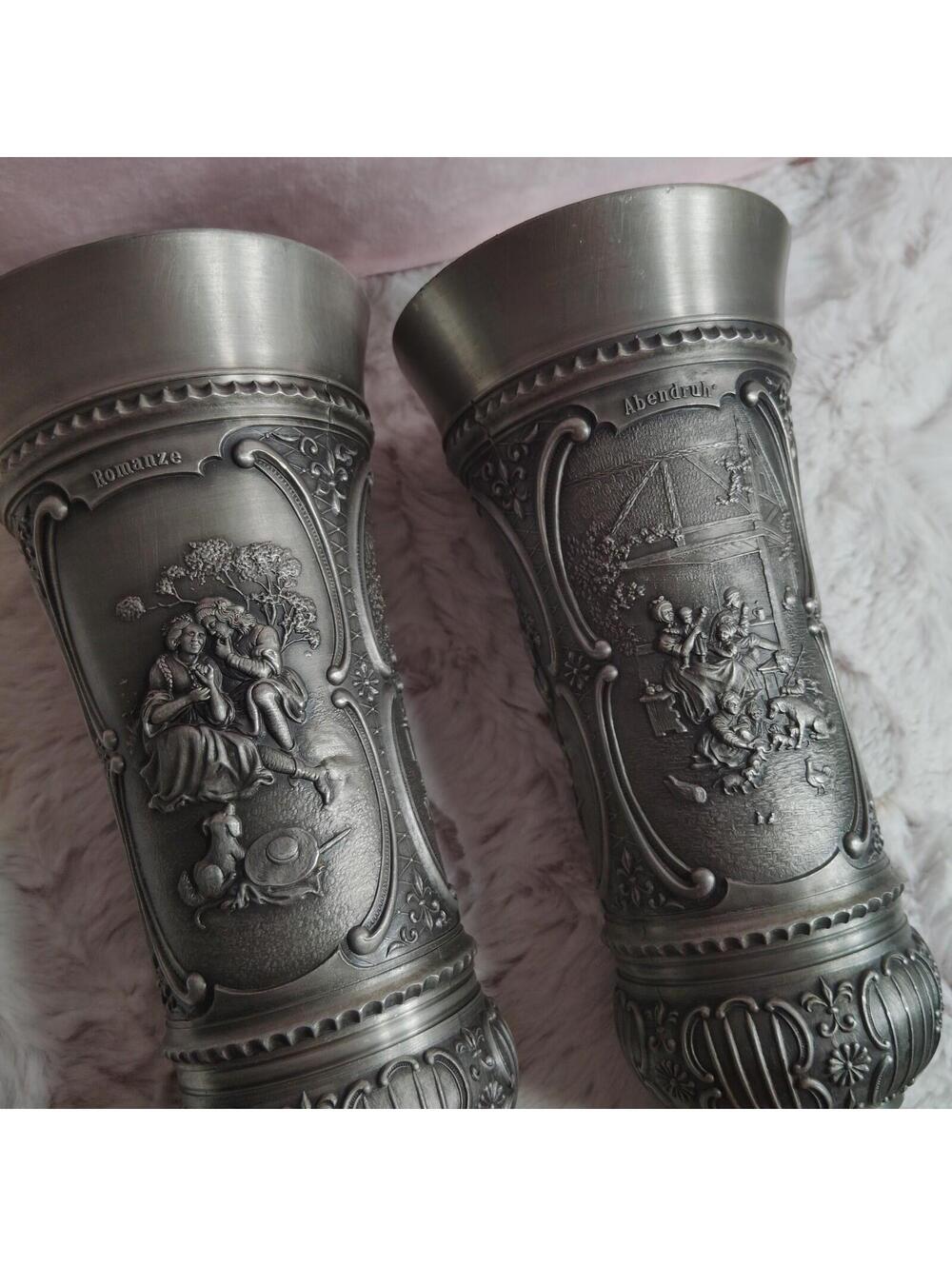 Antique Beer Tin goblet Glass Festtag 400 ml Zinn SKS Germany Romanze Festtag